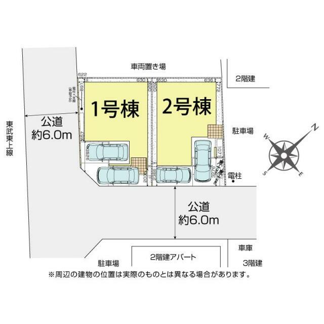 坂戸市関間4丁目2棟 区画図