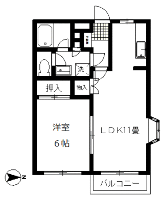 ２階の角部屋です