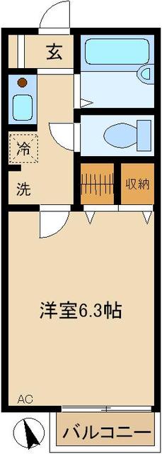 翠ハイツ ２０４ 1K