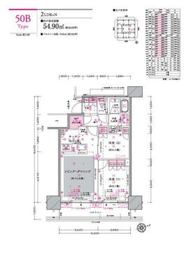 ２ＬＤＫ＋納戸　生活のイメージがしやすいお部屋になります。