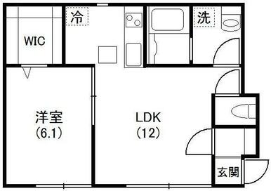 ゆったり１ＬＤＫのお部屋です♪