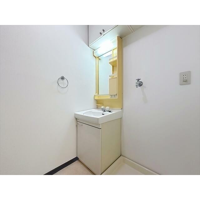 お出かけ前の身だしなみは独立洗面台で