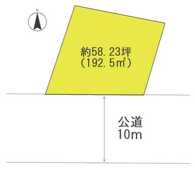 【区画図】建築条件なし！　バス停「霞町」まで徒歩１分！