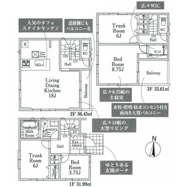 川口市 本前川１丁目 3階建 2sldk 川口市の新築売戸建住宅の物件情報 一戸建て 新築 中古 さいたま市の不動産マイスター コーポレーション 62add5990eb0d948