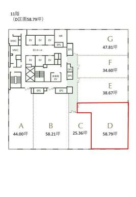 １１階　Ｄ区画　平面図