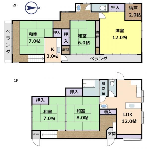 高崎市 石原町 (高崎駅) 2階建 5LDKの画像
