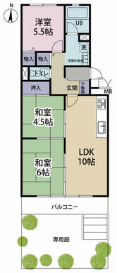 岡本２丁目の３ＬＤＫです。