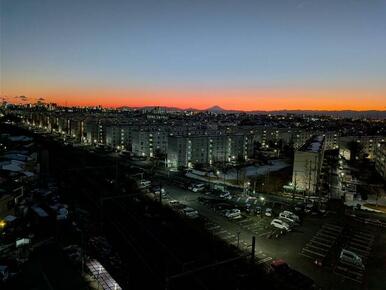 富士山と夕焼け
