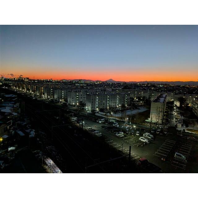 富士山と夕焼け