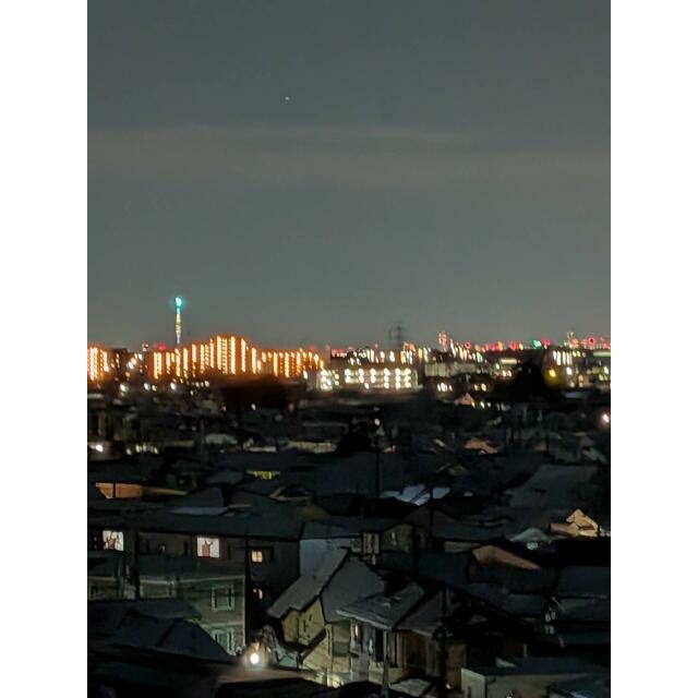 遠くにスカイツリー