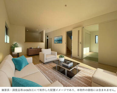 家具・調度品等はCG加工にて制作した配置イメージであり、本物件の価格には含まれません。