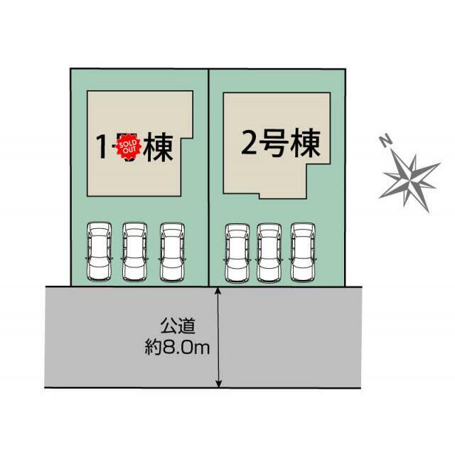 札幌市東区北50条東7丁目2棟 区画図