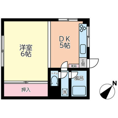 間取図の反転タイプの部屋です。