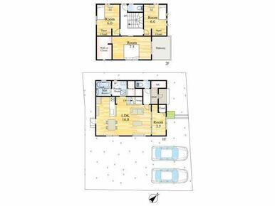 家事やお仕事をしながらでも見守りやすい間取りです。標準装備の食洗器は強い味方です