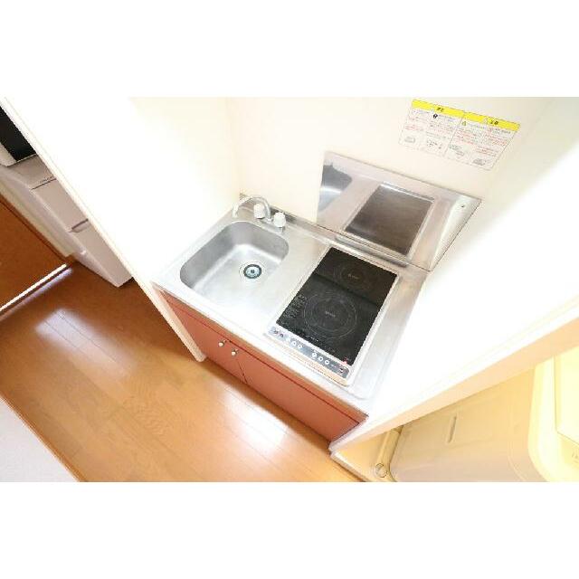 ２口コンロ付きラジエントヒータを設置