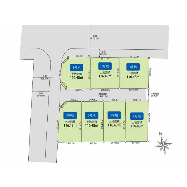 名古屋市南区砂口町7区画 区画図