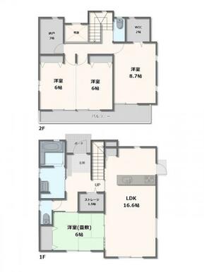 3～4LDK+ストレージ+納戸+WIC