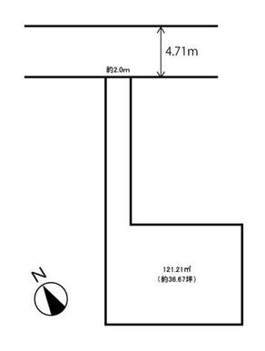 本江町に約37坪の土地が登場しました！