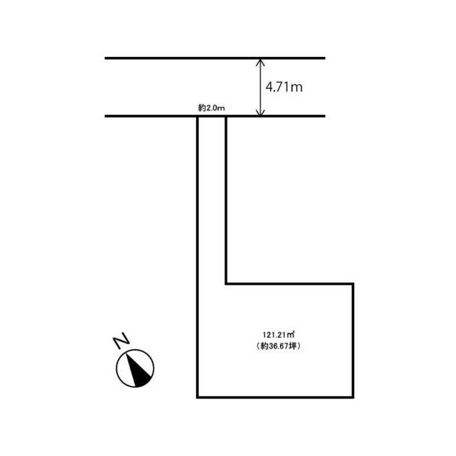 本江町に約37坪の土地が登場しました！