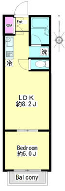 専有面積：２９．７６㎡　１ＬＤＫタイプ、魅力のバス・トイレ別のお部屋になります。