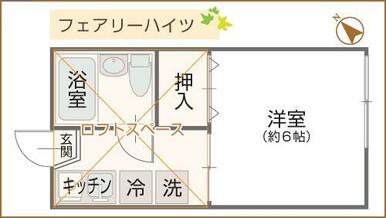 ロフト付き１K