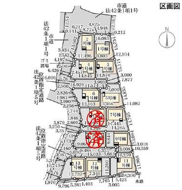 【区画図】駐車３台対応！ご親戚やご友人などが車で来る際も安心です。