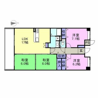 ４ＬＤＫの広々間取りです！
