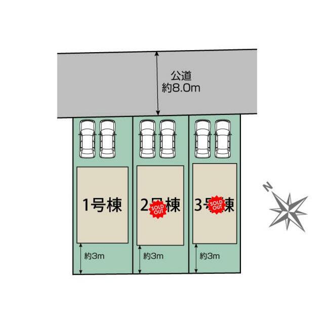 札幌市白石区平和通11丁目南3棟 区画図