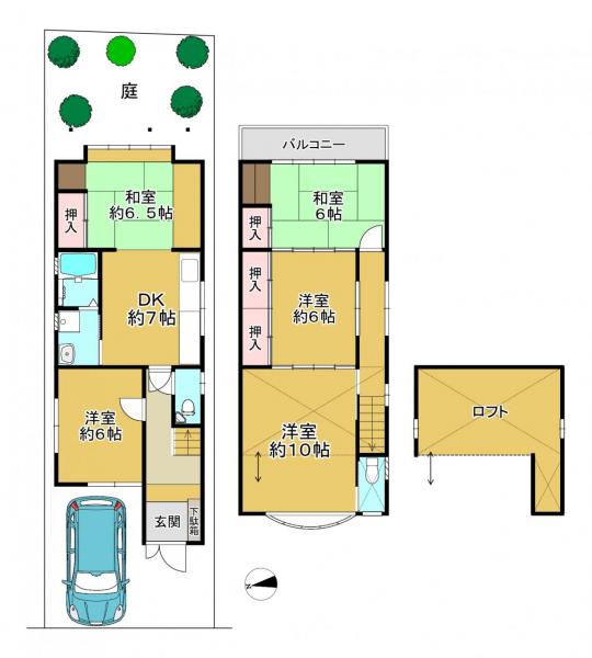 寝屋川市 桜木町 (寝屋川市駅) 2階建 5DKの画像