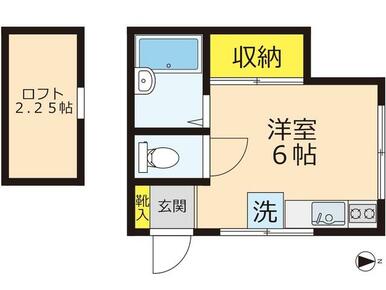 山口ハイツ　１０１　間取り