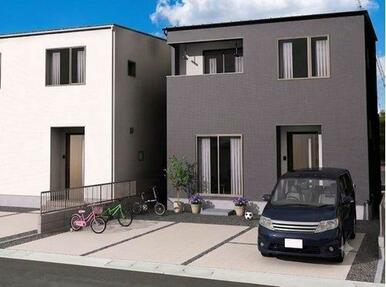 間取りは4LDKとプライベートスペースを確保しつつ、家族団らんもできる住まいです♪※完成予想図