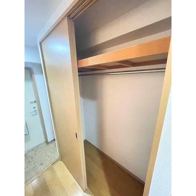 大きめの収納。廊下にあり、居室が広々です