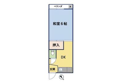 広い和室のお部屋。広めのキッチン。南東にベランダあり。