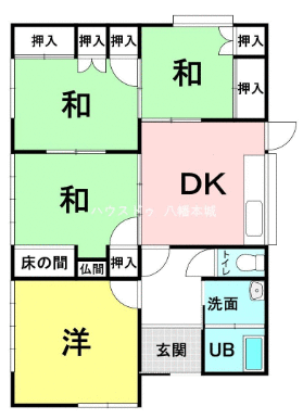 物件画像 北九州市八幡西区 友田２丁目 (本城駅) 1階建 4DK