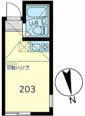 ２０３　洋室５．５帖＋ロフト５．５４㎡・ロフト高約１．４ｍ