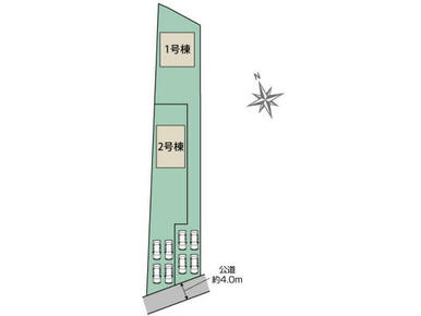 一宮市笹野宮北田2棟 区画図