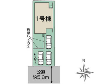 岩倉市石仏町天王1棟 区画図