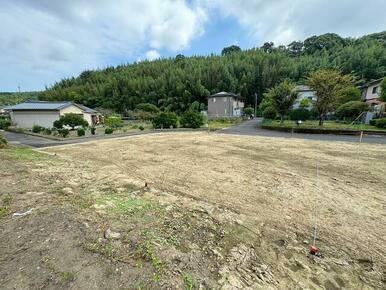 前面道路より向かって右側の区画です。