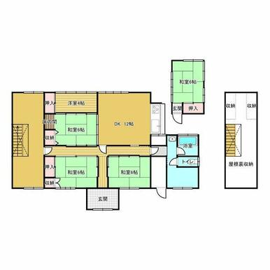 和室中心で落ち着いた暮らしが叶う、部屋数豊富な間取り