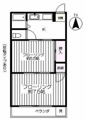 約３５．１９㎡の２Ｋマンション