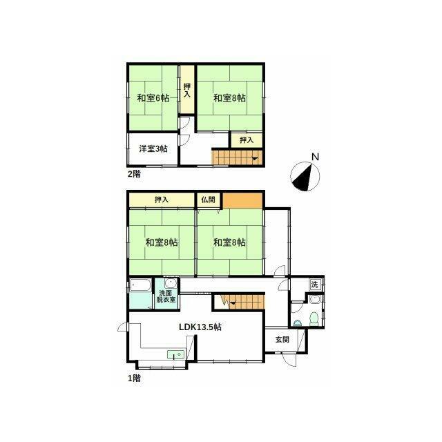 蜷川小学校まで360ｍのファミリー向け5ＬＤＫ！