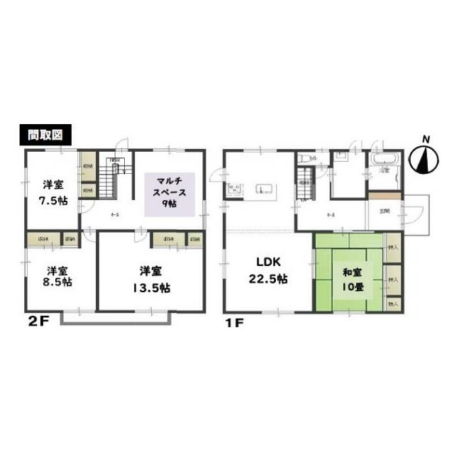 洗面脱衣室が広く、収納BOXなどがおけます。また、浴室は広々1.25坪タイプです。
