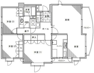 三方角部屋