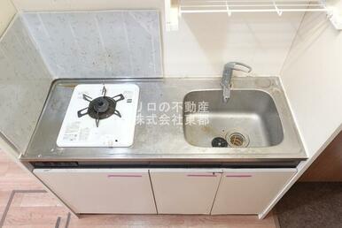 1口ガスコンロ設置済！お引越し後すぐにお料理できます☆