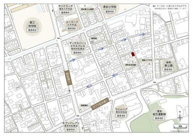 現地周辺案内図