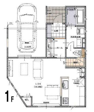 １階の間取り図です。