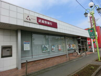 パチンコ屋の隣は武蔵野銀行です。