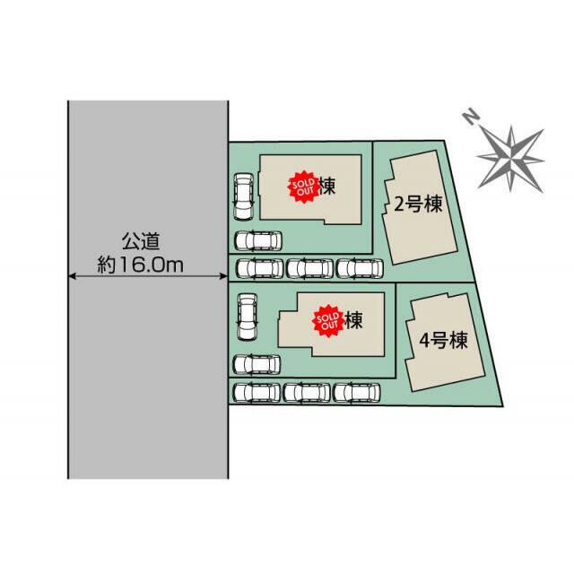町田市木曽西3丁目3期4棟 区画図