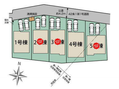 坂戸市花影町2期5棟 区画図