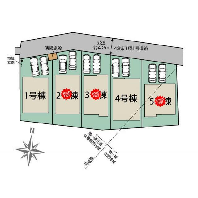 坂戸市花影町2期5棟 区画図
